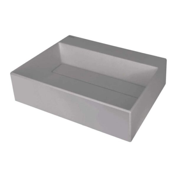 Lavabo da appoggio rettangolare Puerto Padre Idrostile foro rubinetto Grigio met