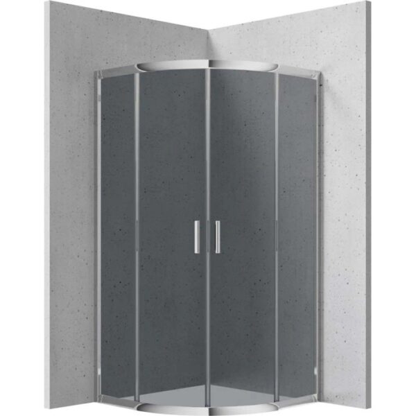 Cabina doccia semicircolare Caimito Idrostile Kerria 800x1850 mm cromo
