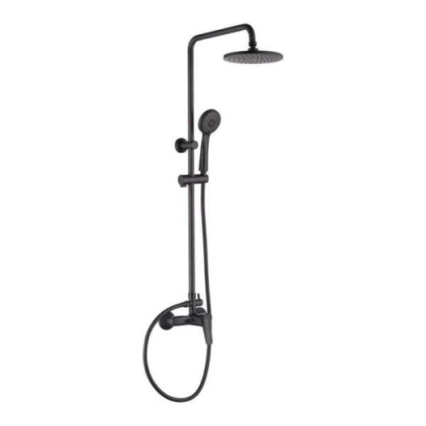 Colonna doccia 3 funzioni miscelatore Idrostile ecologica Ø200 mm nero