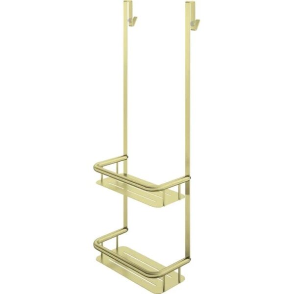 Mensola doccia Idrostile con ganci 276x762 mm oro spazzolato