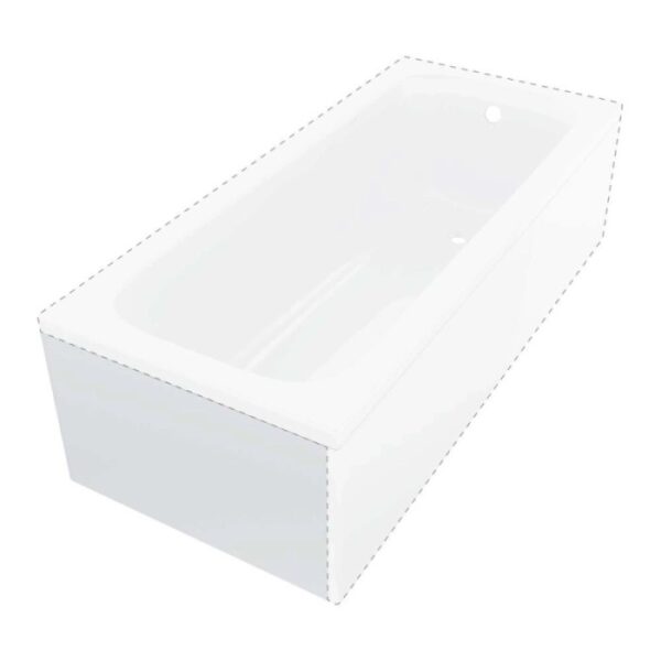 Pannello acrilico per vasca Cabaiguán 180 cm lato corto bianco