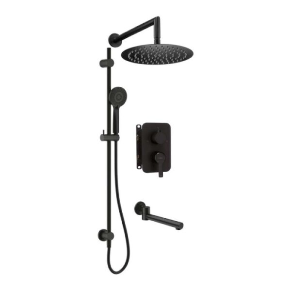 Set doccia incasso con box miscelatore Idrostile nero