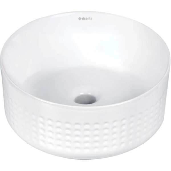 Lavabo da appoggio asimmetrico granito Iguará Idrostile bianco