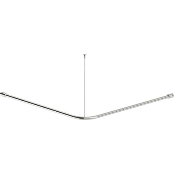 Asta tenda doccia Idrostile con kit montaggio 50x150x800 mm acciaio lucido