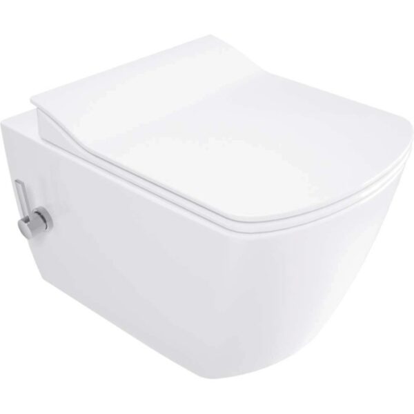 WC sospeso Song funzione bidet con miscelatore 37,2x34,9 cm bianco