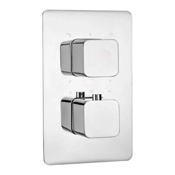 Piastra esterna per box termostatico Idrostile serie Rodas cromo lucido