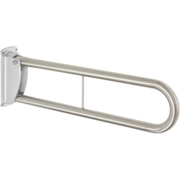 Maniglione bagno pieghevole multifunzione Idrostile 76 cm acciaio lucido