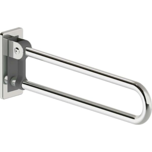 Maniglione bagno pieghevole Idrostile kit montaggio 70 cm acciaio lucido