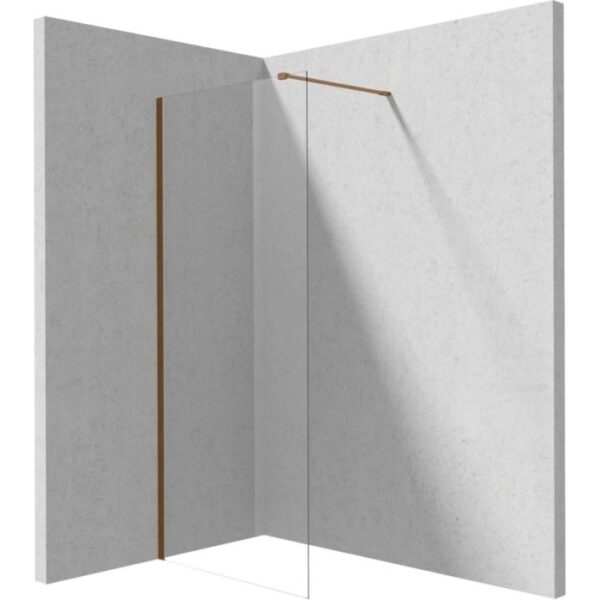 Parete doccia a scomparsa Idrostile 1100x1950 mm bronzo spazzolato