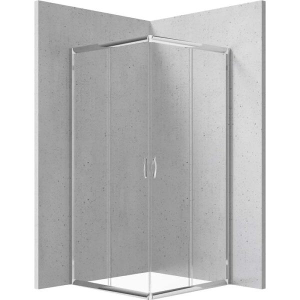 Cabina doccia quadrata Caimito Idrostile Coliseo 800x1850 mm cromo