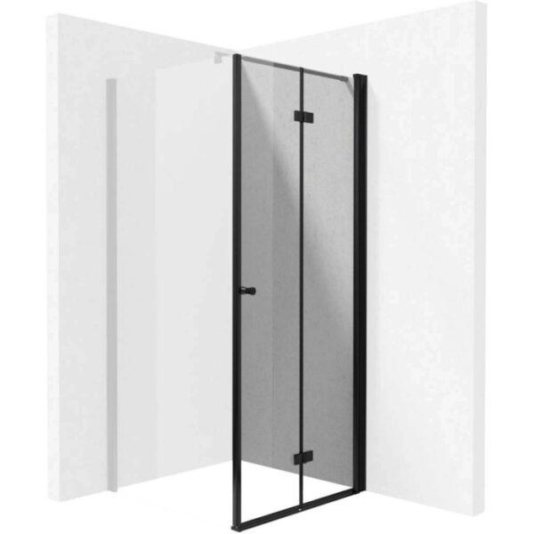 Porta doccia pieghevole Idrostile 900x2000 mm nero