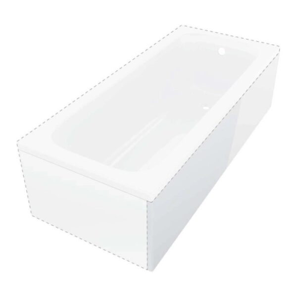 Pannello acrilico per vasca Cabaiguán 170 cm lato lungo bianco