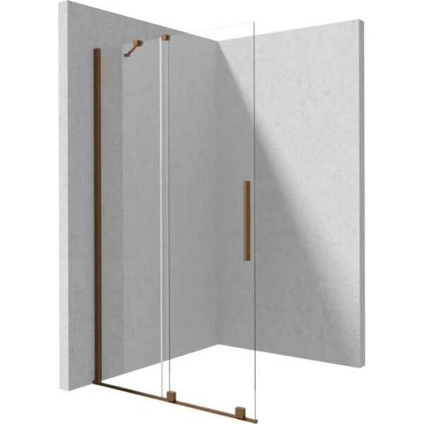 Parete doccia scorrevole Cabaiguán Idrostile vetro op 1000x1950 mm bronzo spazz