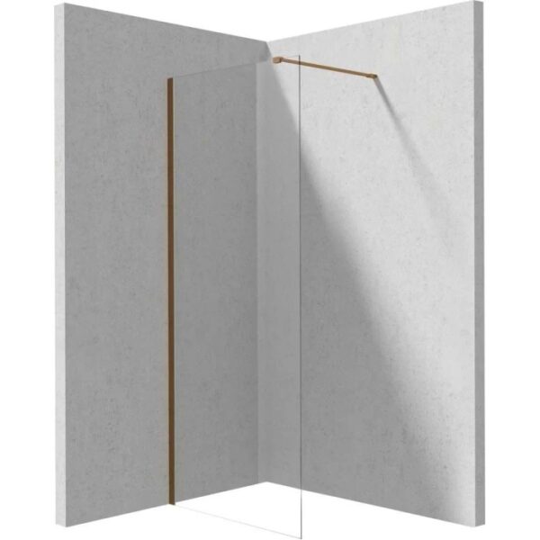 Parete doccia a scomparsa Idrostile 700x1950 mm bronzo spazzolato