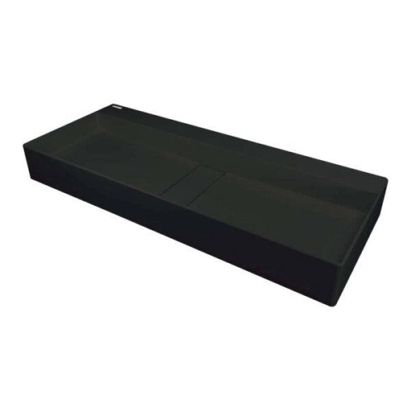 Lavabo da appoggio rett Placetas Idrostile copripiletta 400x120 mm nero