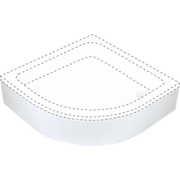 Coperchio piatto doccia semicircolare Idrostile 90 cm bianco