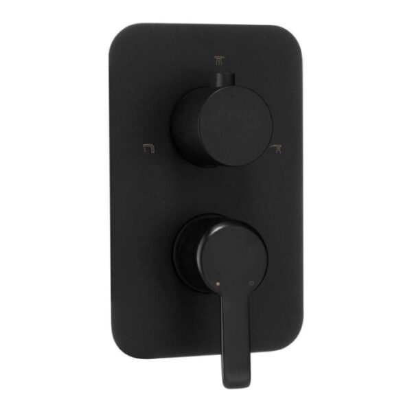 Piastra esterna per box miscelatore Idrostile Rodas Arlia nero opaco