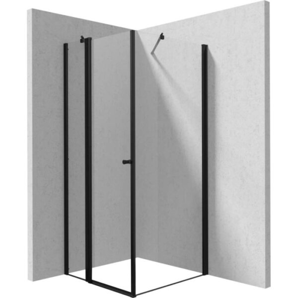 Cabina doccia quadrata Coliseo Idrostile Kerria 800x2000 mm nero