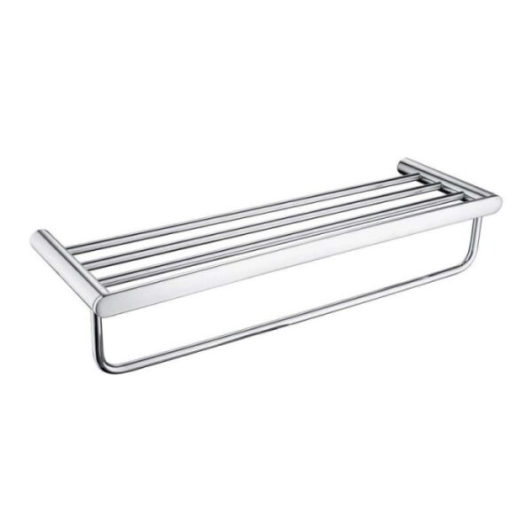 Mensola bagno a coste Idrostile 628x121 mm cromo