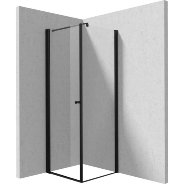 Cabina doccia quadrata Coliseo Idrostile vetro 8 mm 800x2000 mm nero
