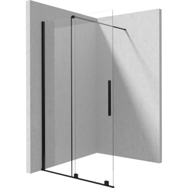 Parete doccia scorrevole Cabaiguán Idrostile 900x1950 mm nero