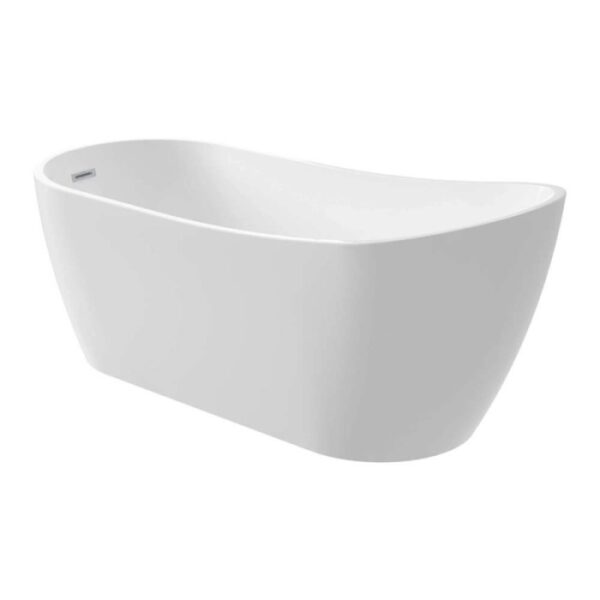 Vasca freestanding asimmetrica Rodas 160 cm bianco in acrilico
