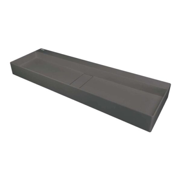 Lavabo da appoggio ceramica Placetas Idrostile 400x150 mm antracite met