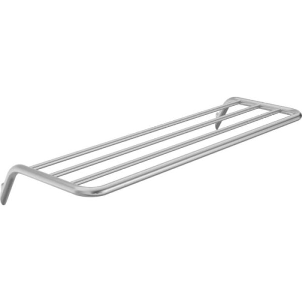 Mensola bagno a coste Idrostile 616x89 mm acciaio spazzolato