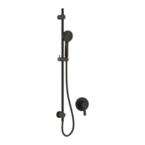 Set doccia incasso con asta scorrimento Idrostile nero