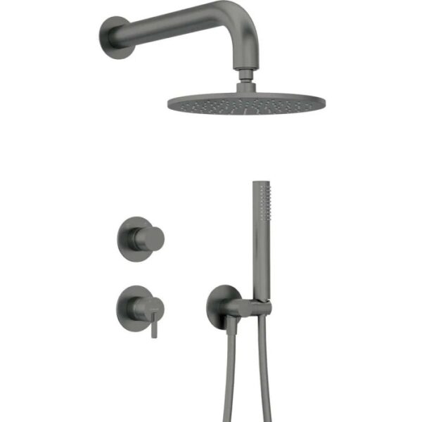 Set doccia a scomparsa con soffione doccia ø250 mm Limonar titanio
