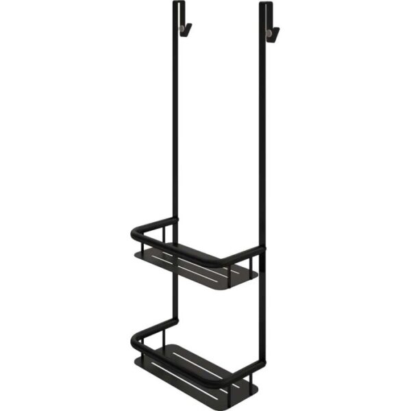 Mensola doccia Idrostile con ganci 276x762 mm nero