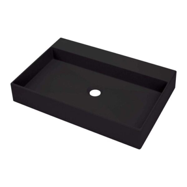Lavabo da appoggio Puerto Padre Idrostile foro rubinetto 400x100 mm nero