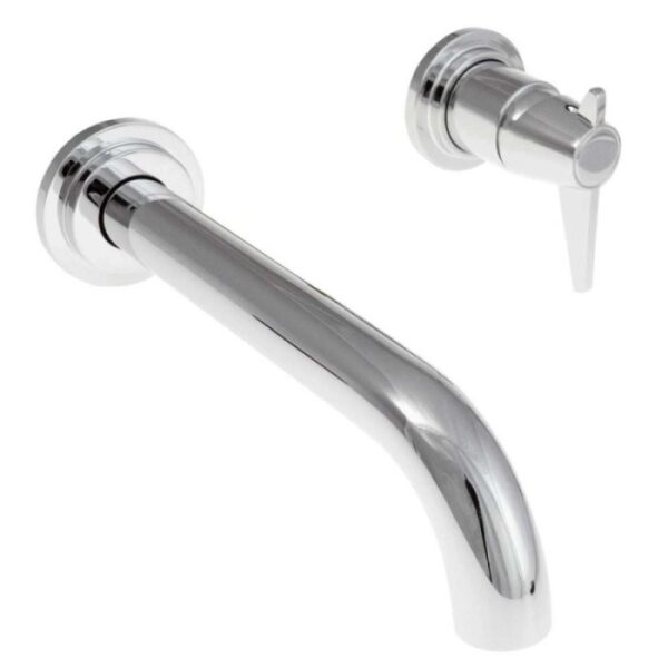 Miscelatore lavabo Madruga a incasso a parete cromo H75 L225 P255 mm