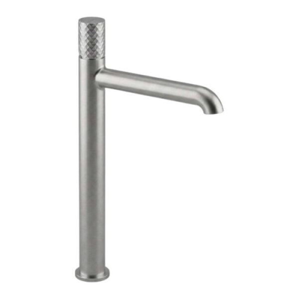 Miscelatore lavabo Iguará alto acciaio spazzolato