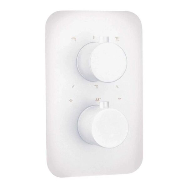 Piastra esterna per box termostatico Idrostile rivestimento Bianco opaco