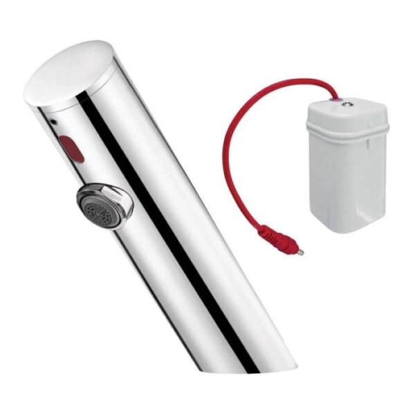 Miscelatore lavabo Catalina senza controllo temp. 4xAA acciaio lucido