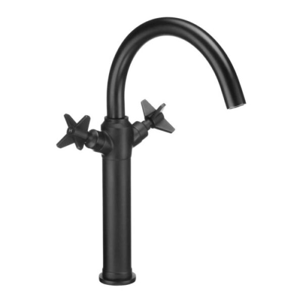 Miscelatore lavabo Madruga alto nero H80 L270 P400 mm