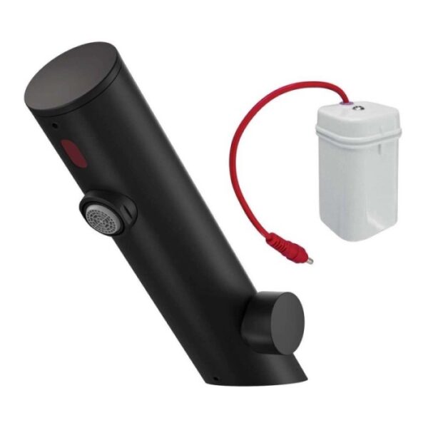 Miscelatore lavabo Catalina senza contatto con controllo temp. 4xAA nero