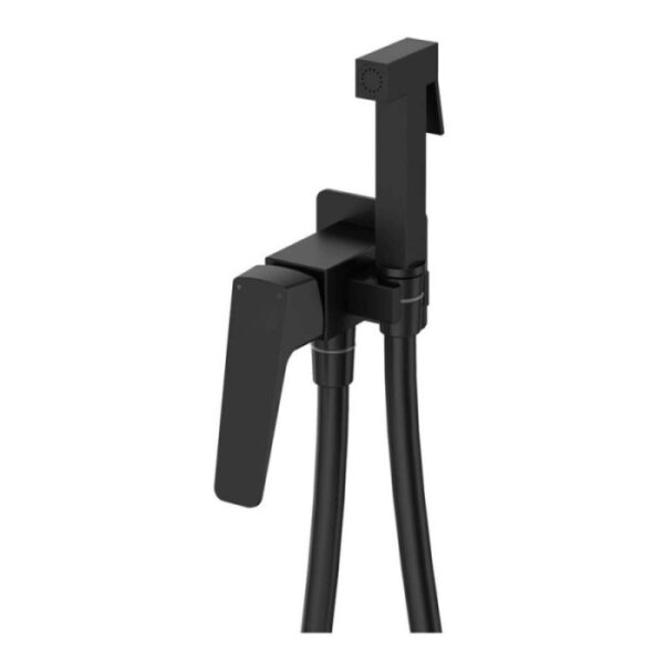 Miscelatore bidet Placetas a incasso a parete nero
