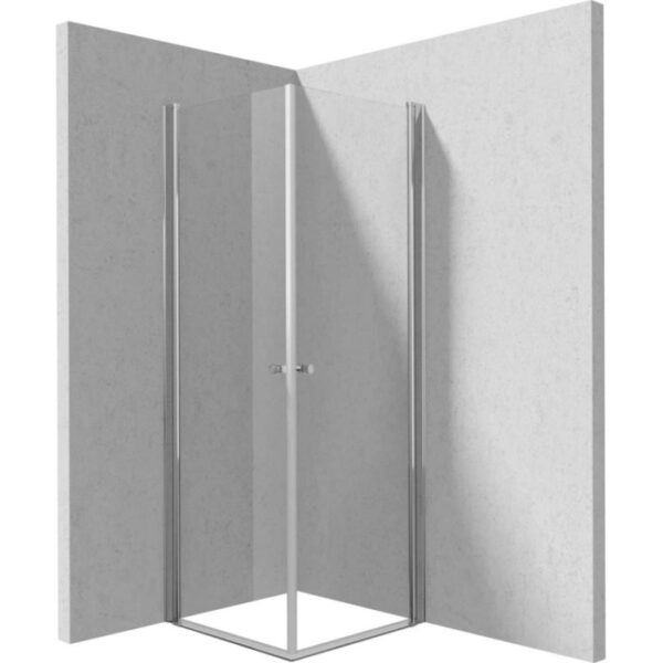 Cabina doccia quadrata Coliseo Idrostile vetro opaco 900x2000 mm cromo