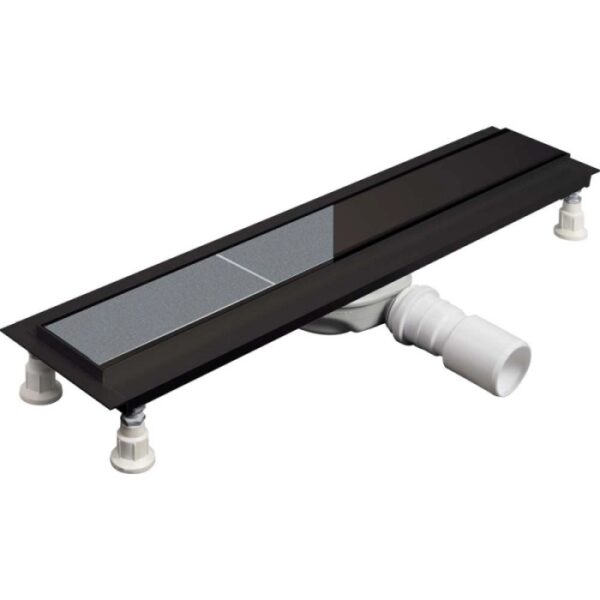 Canaletta scarico universale Idrostile alluminio 80 cm nero