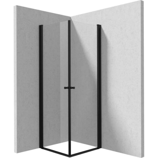 Cabina doccia quadrata Coliseo Idrostile vetro 6 mm 800x2000 mm nero