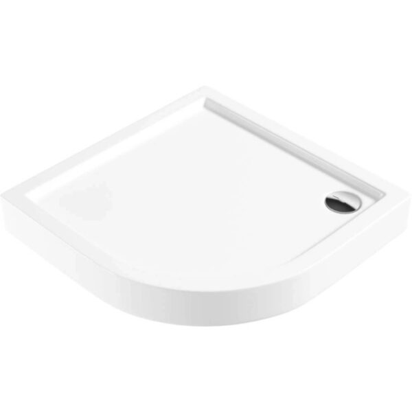 Piatto doccia acrilico semicircolare Idrostile Genio 80x80 cm bianco