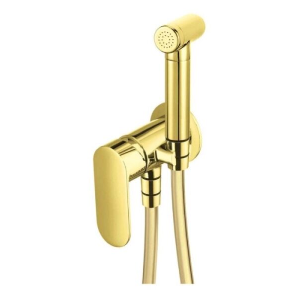 Miscelatore bidet Batabanó a incasso a parete con doccetta bidet oro
