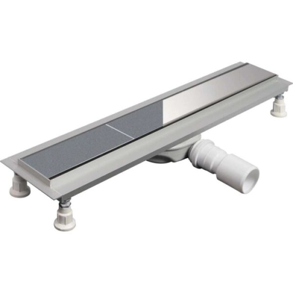 Canaletta scarico universale Idrostile alluminio 60 cm cromo