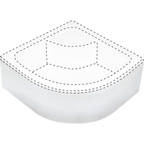 Coperchio piatto doccia semicircolare Idrostile 90x90 cm bianco