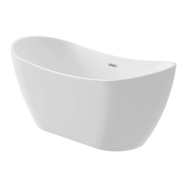 Vasca freestanding ovale Rodas 160 cm bianco in acrilico