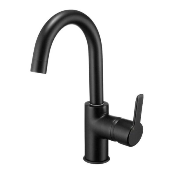 Miscelatore lavabo Rodas nero H65 L200 P385 mm