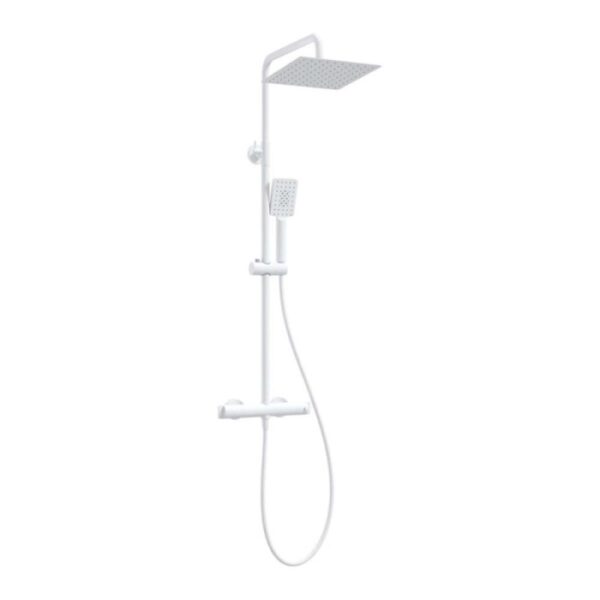 Colonna doccia miscelatore termostatico Idrostile oro bianco 250x250 mm