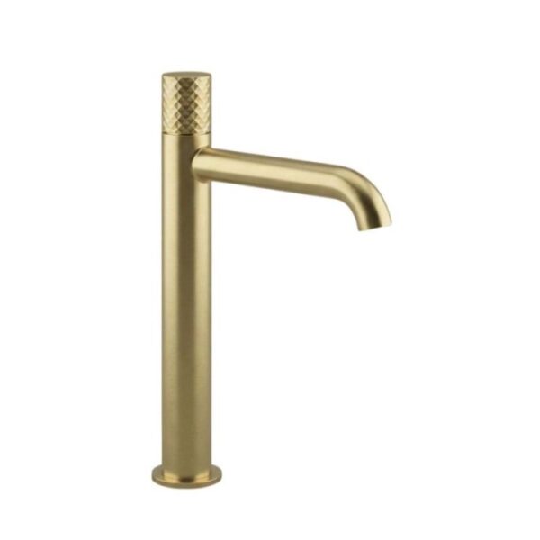 Miscelatore lavabo Iguará alto oro spazzolato